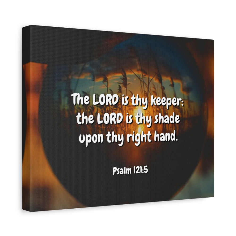 Scripture Canvas Keeper Psalm 121:5 Christian Wall Art Bible Verse Print Ready